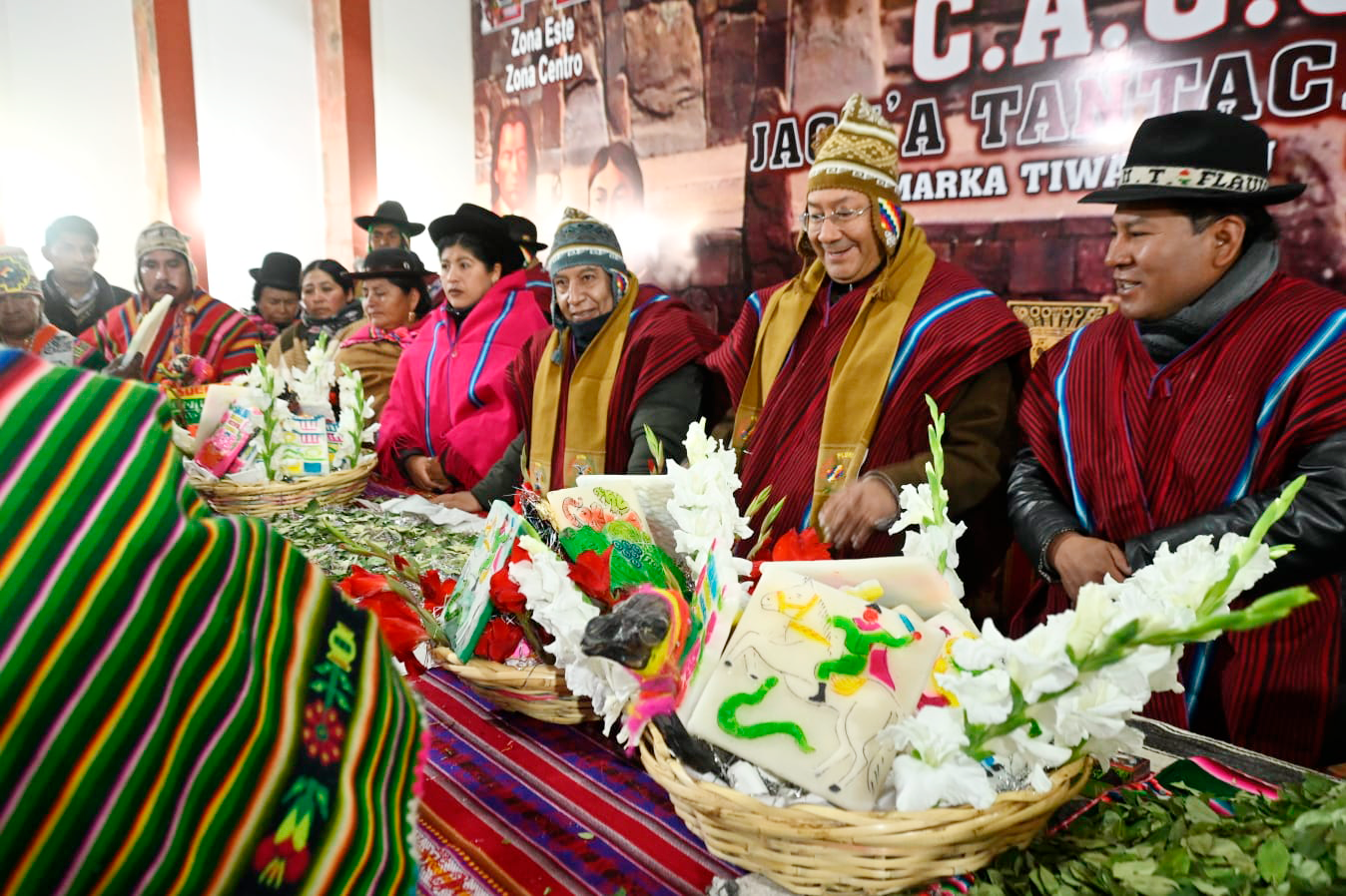 Presidente Luis Arce pide paz y tranquilidad para los bolivianos en la celebración del Año Nuevo Andino Amazónico del Chaco