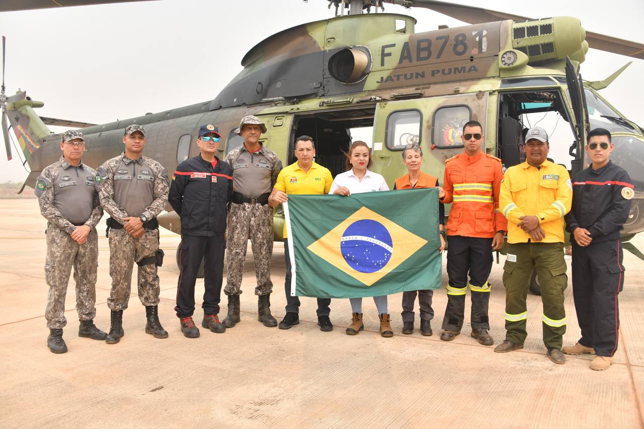 El presidente Arce destaca apoyo del Comando Conjunto Binacional Brasil- Bolivia para mitigar los incendios