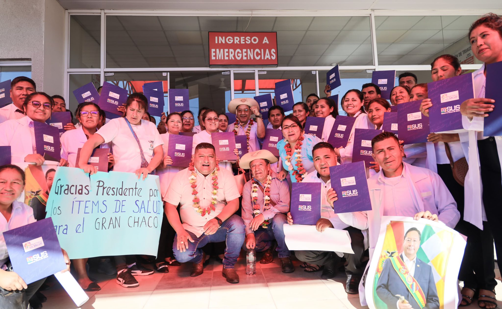 Presidente Arce entrega 86 ítems al Hospital de Tercer Nivel Fray Quebracho, de la población de Yacuiba